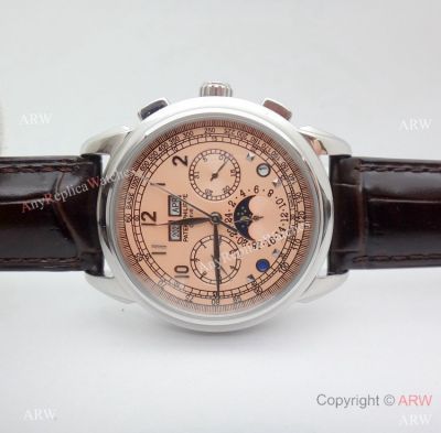 Swiss Clone Patek Philippe Grand Complications Watch Rose Gold Salmon Face